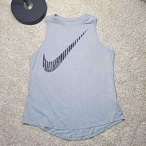 Nike Dri Fit Yoga Training Tank Top Gray Womens Size M